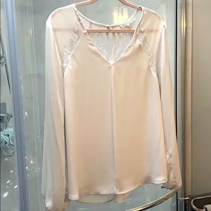 Long Sleeve Lace Detail Blouse